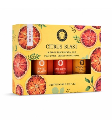 Olejki Eteryczne Citrus Blast w Bursztynowym Szkle 5ml AROMATHERAPY 3szt - zdjęcie główne produktu
