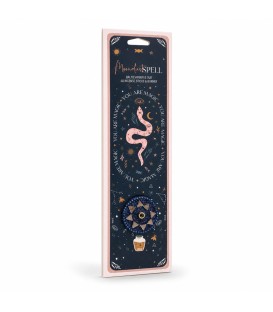 40 Celestial Magic Colored Incense Sticks with Mirror Lac Holder in Cardbaord Pouch CSIN40H/1 Moondust Spell - zdjęcie produktu
