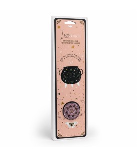 40 Celestial Magic Colored Incense Sticks with Mirror Lac Holder in Cardbaord Pouch CSIN40H/1 Love Potion - zdjęcie produktu