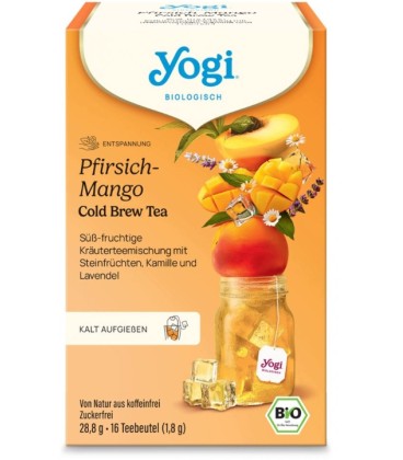 Herbata Cold Brew Brzoskwinia Mango Bio YOGI - zdjęcie główne produktu