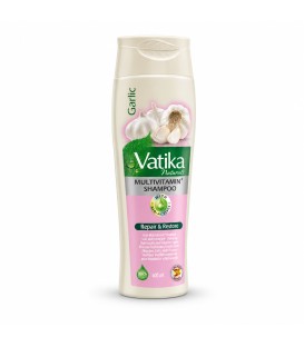 Szampon Czosnkowy z Henną Multivitamin 400ml Vatika Dabur - Wzmacniający, Włosy Łamliwe i Wypadające - zdjęcie produktu