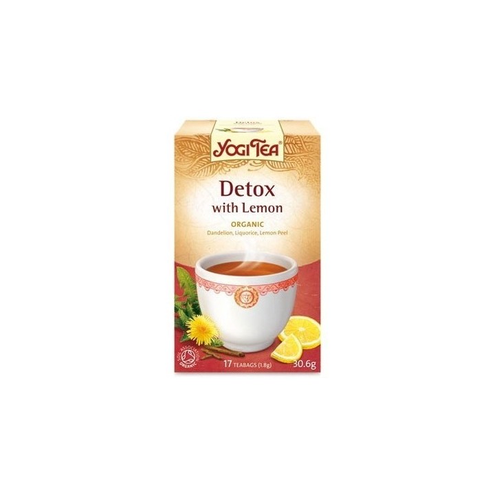 Herbata Oczyszczająca Pure Detox z Cytryną 17 torebek, Yogi Tea Bio 