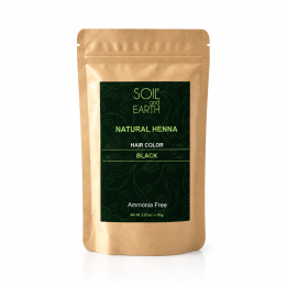 Ekskluzywna Henna do włosów Indyjska CZARNA 100g Soil&Earth - zdjęcie produktu