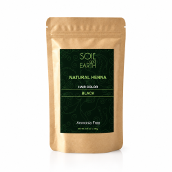 Ekskluzywna Henna do włosów Indyjska CZARNA 100g Soil&Earth