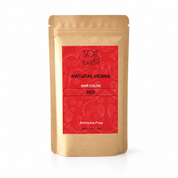 Naturalna Henna do włosów Indyjska CZERWONA 100g Soil &Earth - zdjęcie produktu