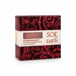 Ręcznie robione w Indiach mydło - OWOC GRANATU - 100% VEGAN. 125g. Soil & Earth