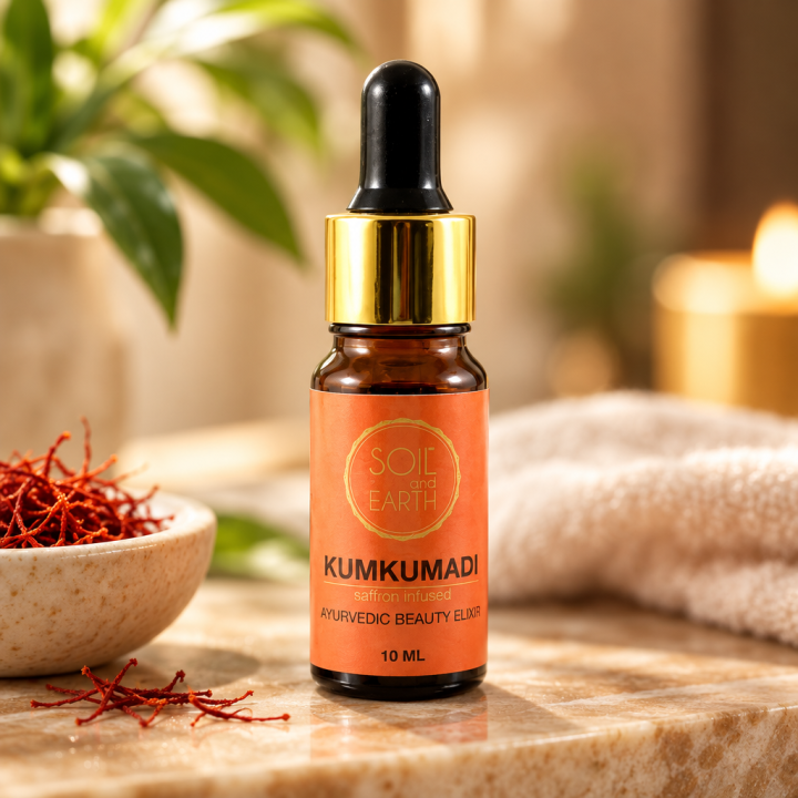 Olejek Kumkumadi 100% czysty 10ml SOIL AND EARTH - zdjęcie produktu