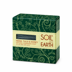 Mydło Naturalne Neem Tulsi i Miód 125g Soil and Earth cera trądzikowa