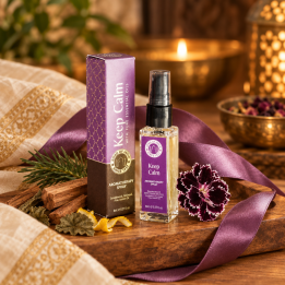 Spray do aromaterapii Uspokojenie Keep Calm Sandalwood Patchouli Pine Lemon oil 8 ml Song of India - zdjęcie produktu
