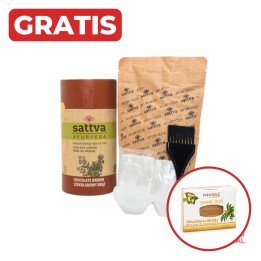 SATTVA HENNA CHOCOLATE BROWN 150G + gratis mydło