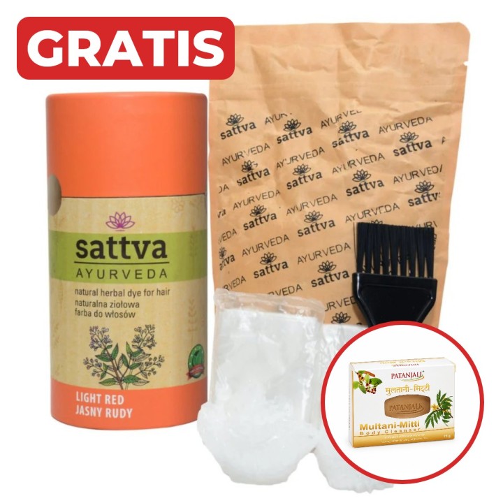 SATTVA HENNA LIGHT RED 150G + gratis mydło