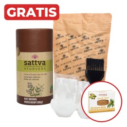 SATTVA HENNA ORZECHOWY BRĄZ 150 g. + gratis mydło