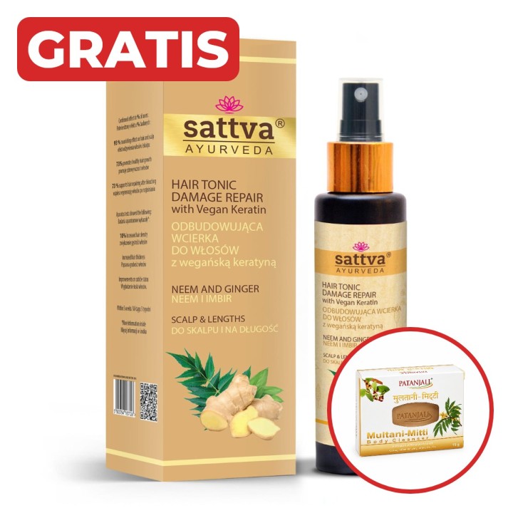 SATTVA WCIERKA NEEM AND GINGER 100ML + gratis mydło
