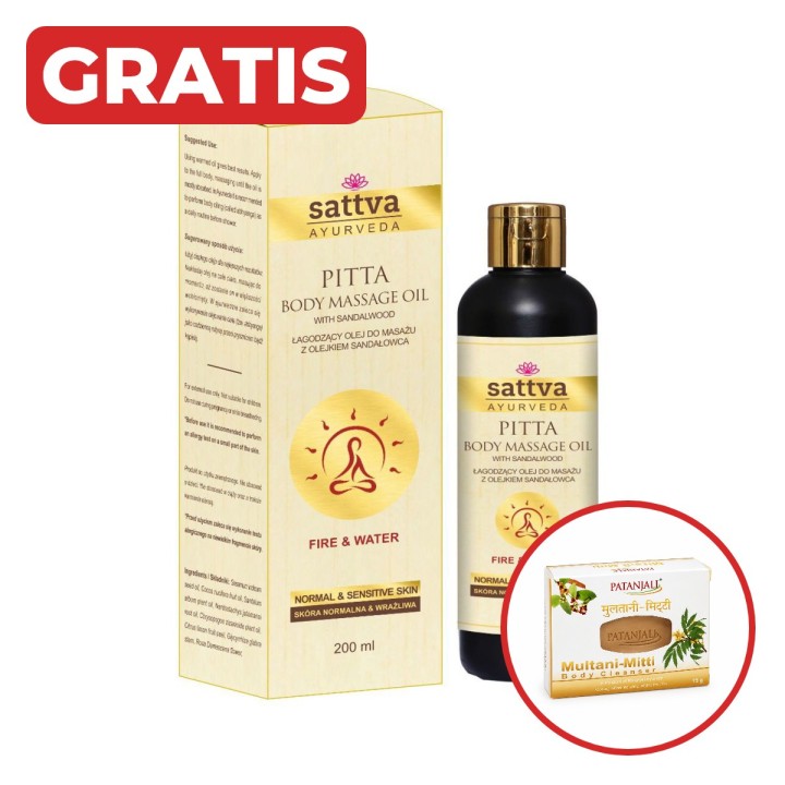 SATTVA OIL BODY PITTA 200ML + gratis mydło