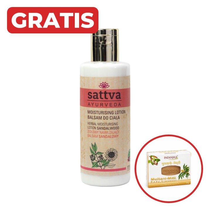 Balsam do ciała Drzewo sandałowe 210ml Sattva + gratis mydło