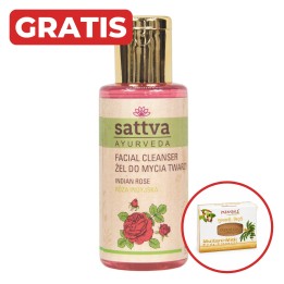 Żel do mycia twarzy Róża Indyjska 100ml Sattva + gratis mydło