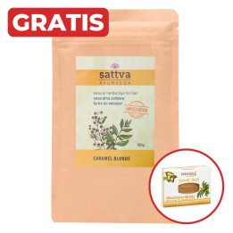SATTVA HENNA LIMITED CARMEL BLONDE 100G + gratis mydło
