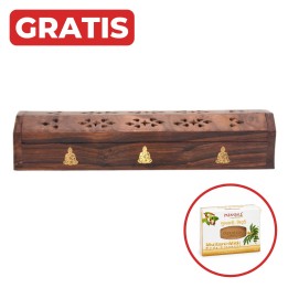 SATTVA INCENSE WOODEN BOX BUDDHA + gratis mydło
