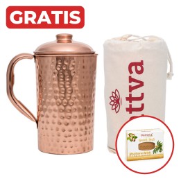 SATTVA MIEDZIANY DZBANEK TŁUCZONY 1950 ML + gratis mydło