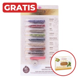 Kadzidło rattanowe zestaw do kadzenia 9szt Sattva + gratis mydło
