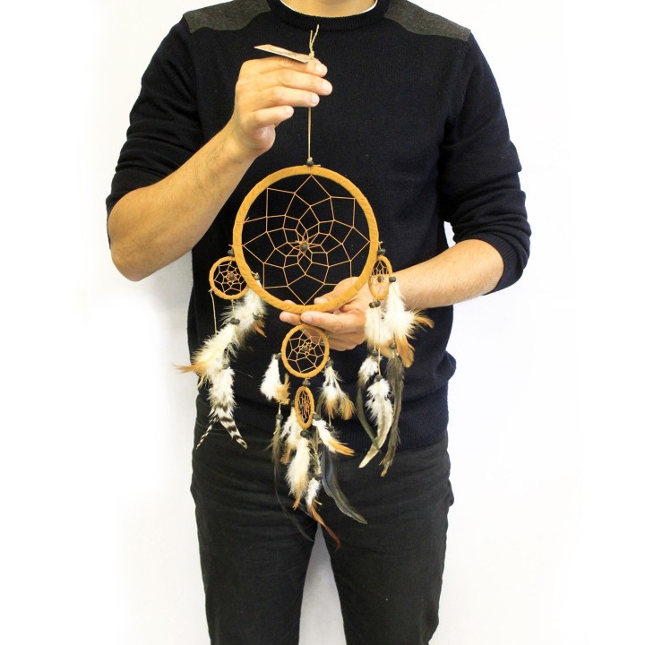 Bali Dreamcatchers - Large Round - Cream/Coffee/Choc - zdjęcie produktu