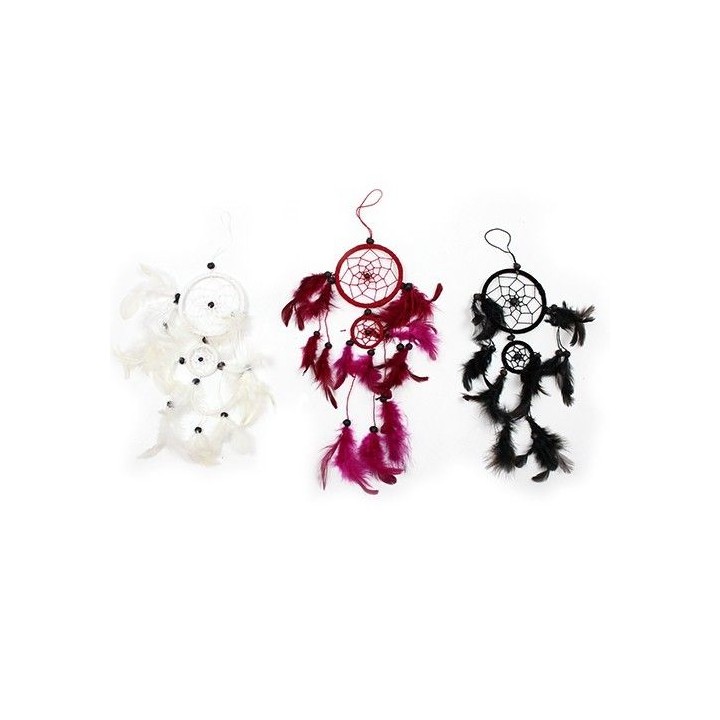 Bali Dreamcatchers - Medium Round - Black/White/Red - zdjęcie produktu