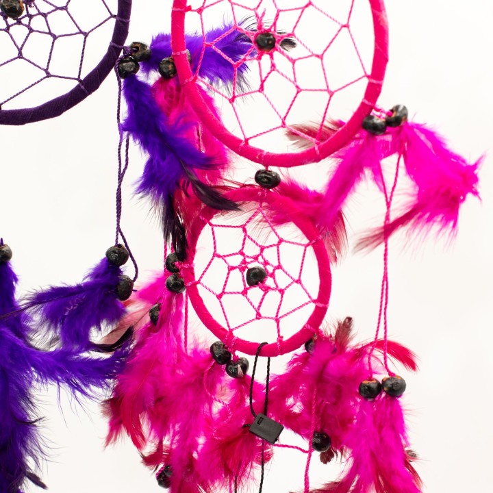 Bali Dreamcatchers - Medium Round - Turq/Pink/Purp - zdjęcie produktu