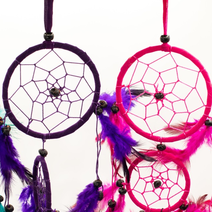 Bali Dreamcatchers - Medium Round - Turq/Pink/Purp - zdjęcie produktu