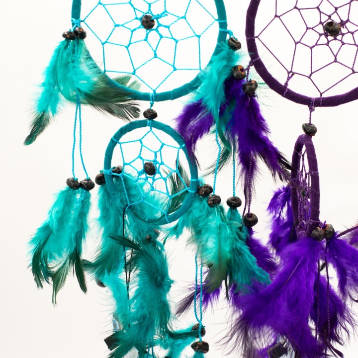 Bali Dreamcatchers - Medium Round - Turq/Pink/Purp - zdjęcie produktu