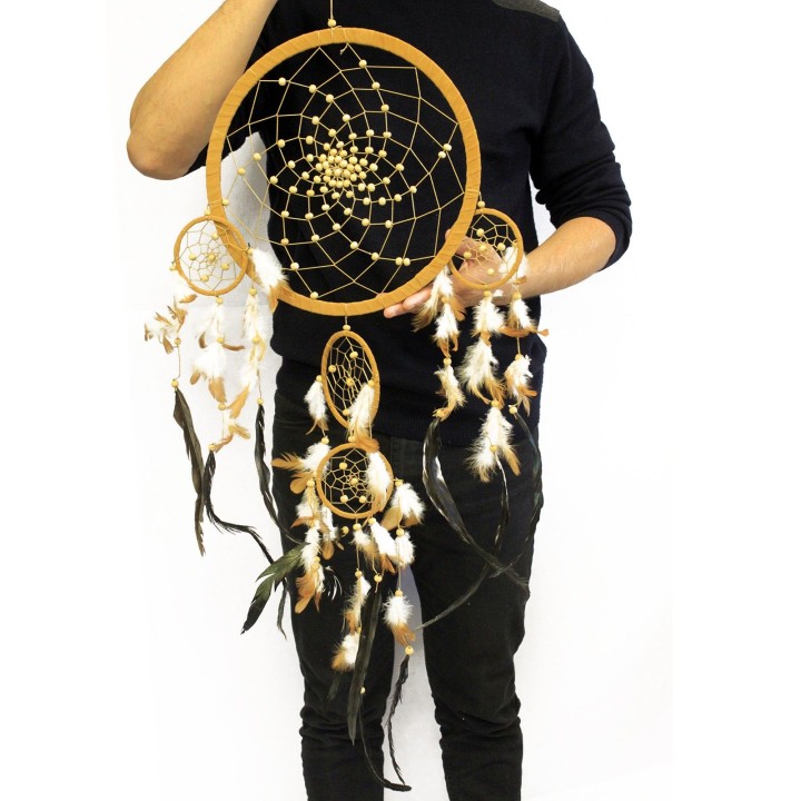 Bali Dreamcatchers - XLarge Round - Cream/Coffee/Choc - zdjęcie produktu