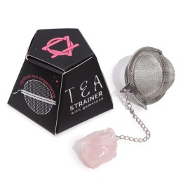 Raw Crystal Gemstone Tea Strainer - Rose Quartz - zdjęcie produktu