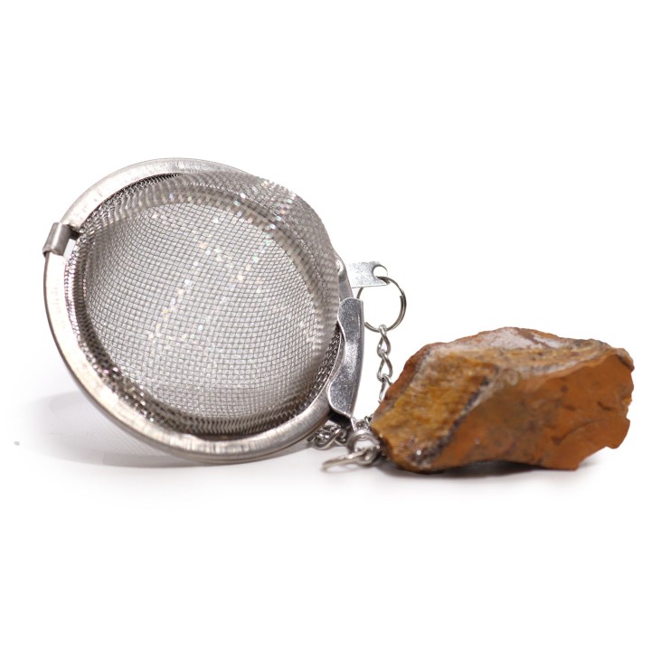 Raw Crystal Gemstone Tea Strainer - Gold Tiger's Eye - zdjęcie produktu