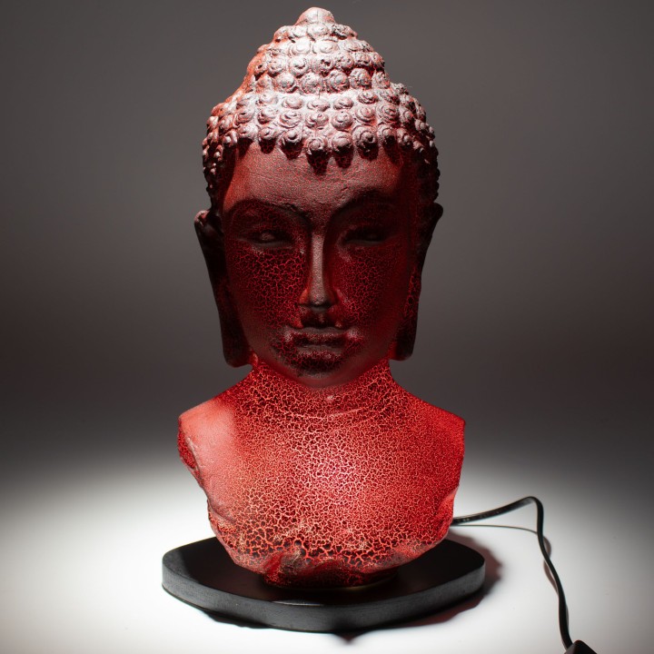 Buddha Bust Lamp Molton Lava - Oval Stand - zdjęcie produktu