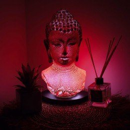 Buddha Bust Lamp Molton Lava - Oval Stand - zdjęcie produktu