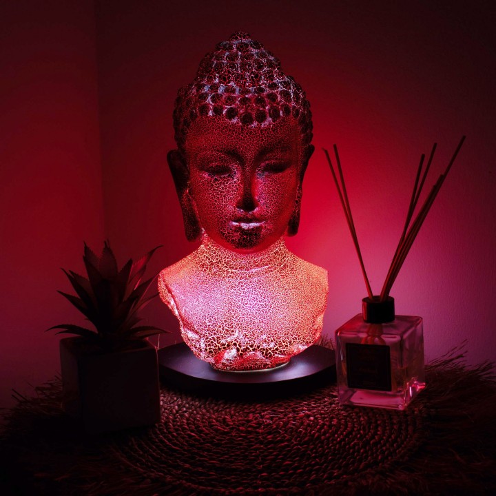 Buddha Bust Lamp Molton Lava - Oval Stand - zdjęcie produktu