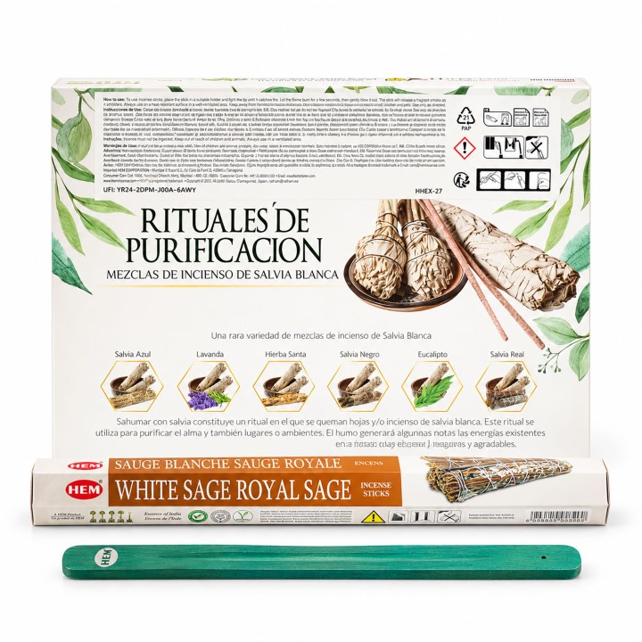 HEM Hexaganal Incence - White Sage Collection & Ashcatcher (asst pack 6) - zdjęcie produktu