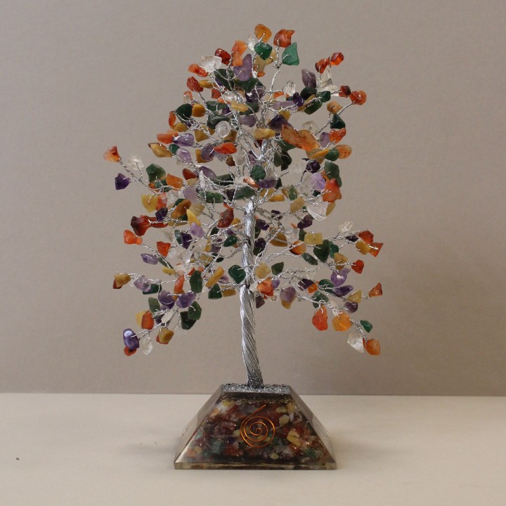 Gemstone Tree with Orgonite Base - 320 Stones - Multi - zdjęcie produktu