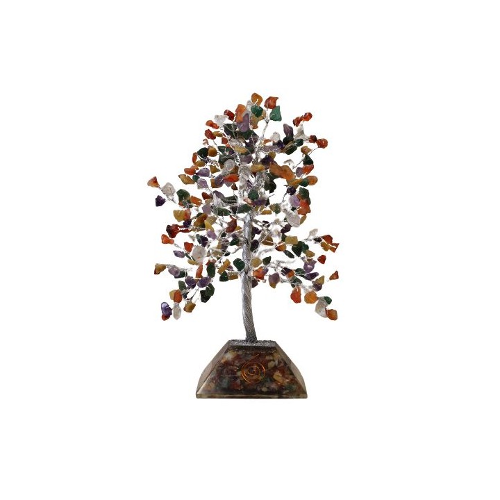 Gemstone Tree with Orgonite Base - 320 Stones - Multi - zdjęcie produktu