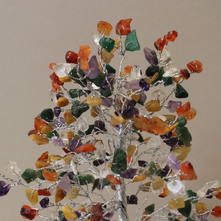 Gemstone Tree with Orgonite Base - 320 Stones - Multi - zdjęcie produktu