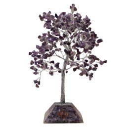Gemstone Tree with Orgonite Base - 320 Stones - Amethyst - zdjęcie produktu