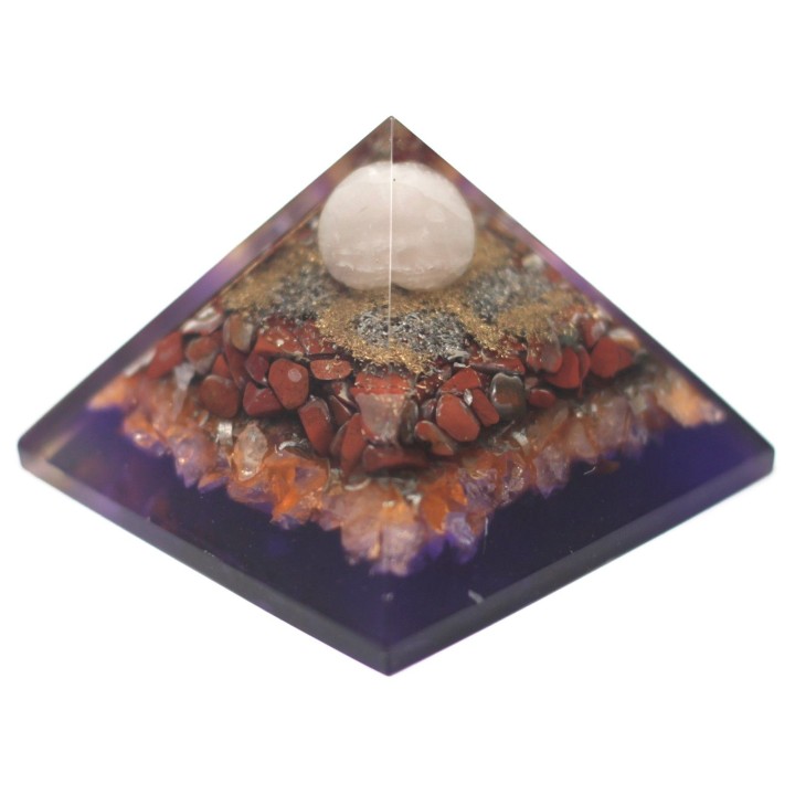 Lrg Organite Pyramid 70 mm - Peacock (earth base) - zdjęcie produktu