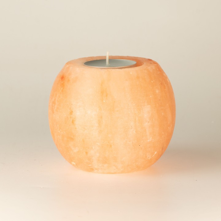 Himalayan Salt Candle Holder - Round - zdjęcie produktu