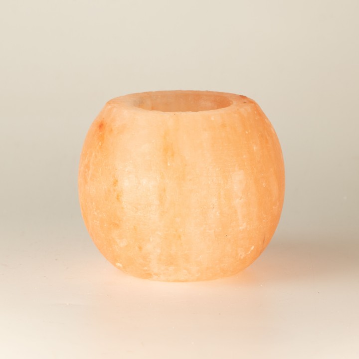 Himalayan Salt Candle Holder - Round - zdjęcie produktu