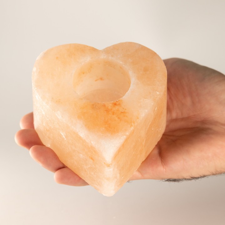 Salt Candle Holder - Med Heart - zdjęcie produktu