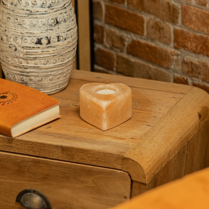 Salt Candle Holder - Med Heart - zdjęcie produktu