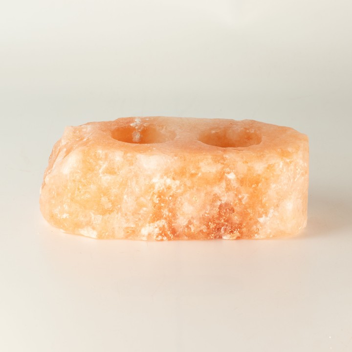 Himalayan Salt Candle Holder - 2 holes - zdjęcie produktu
