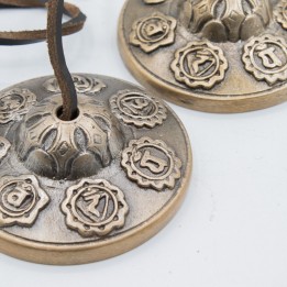 Premium Brass Tibetan Tingsha - Seven Chakra - approx 7cm (255gm) - zdjęcie produktu