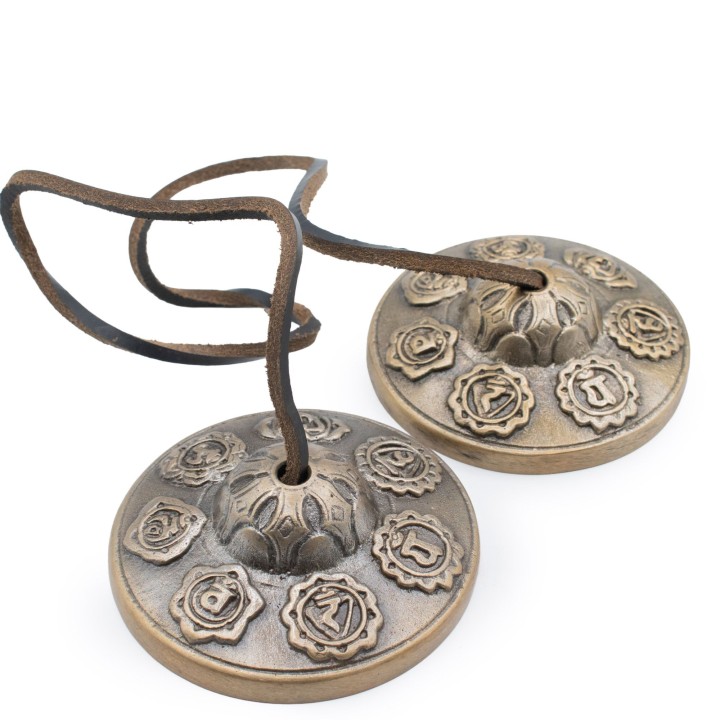 Premium Brass Tibetan Tingsha - Seven Chakra - approx 7cm (255gm) - zdjęcie produktu
