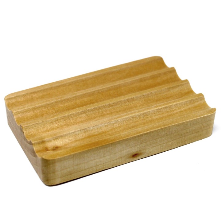 Hemu Wood Soap Dish - Corrugated - zdjęcie produktu