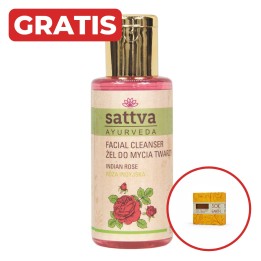 Żel do mycia twarzy Róża Indyjska 100ml Sattva + gratis mydło